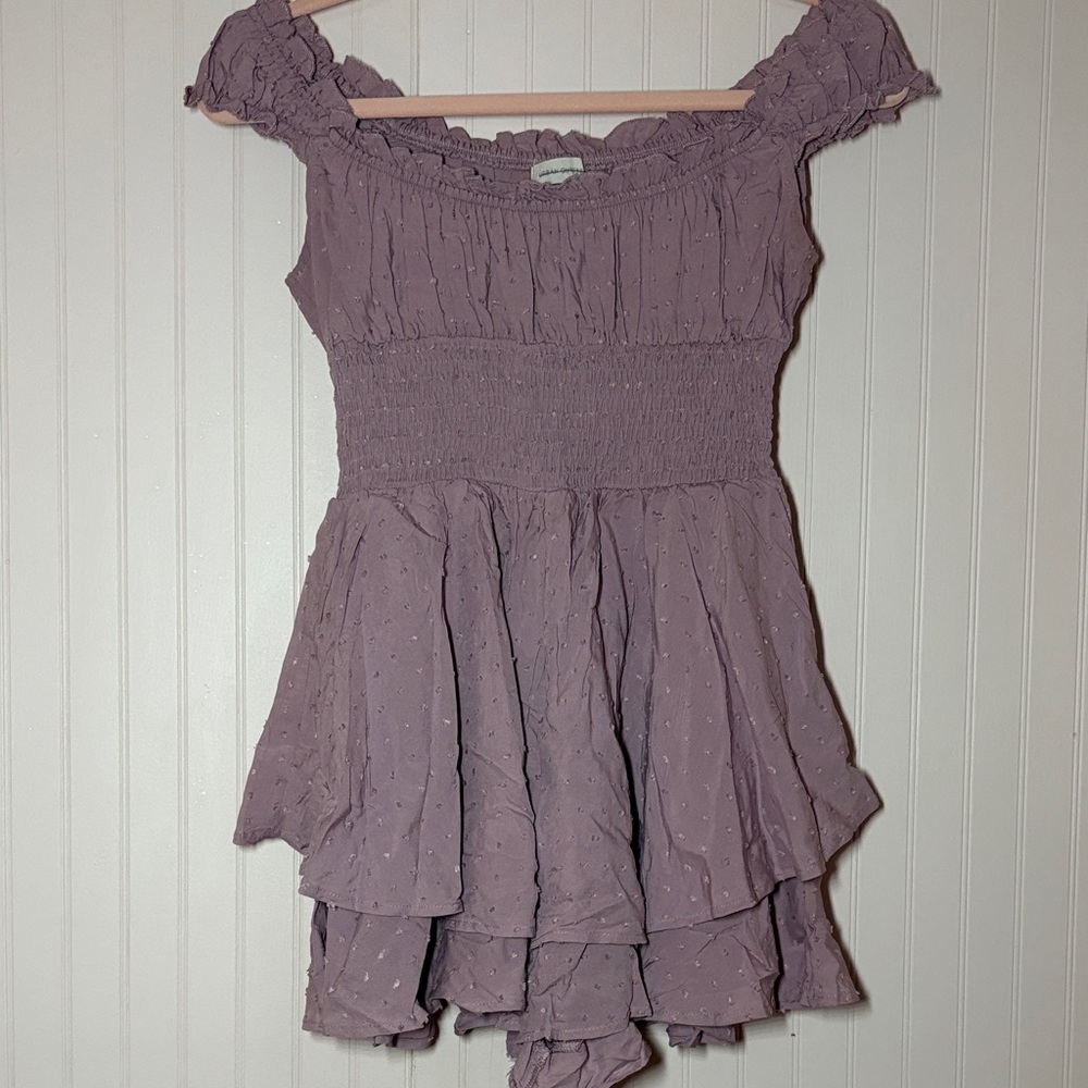 Urban Outfitters Purple Ruffled Jumpsuit